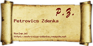 Petrovics Zdenka névjegykártya